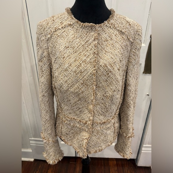 Brooks Brothers Jackets & Blazers - Brooks Brothers Limited Edition Tweed Collarless Jacket Woven In Italy Sz 10